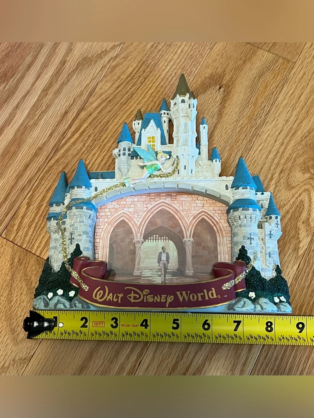 Walt Disney World Cinderella’s Castle Frame with Tinker Bell - Blue & Gold